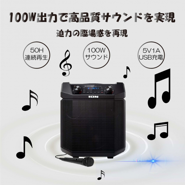 ION Audio PA用アンプ内蔵スピーカー Block Rocker Plus J